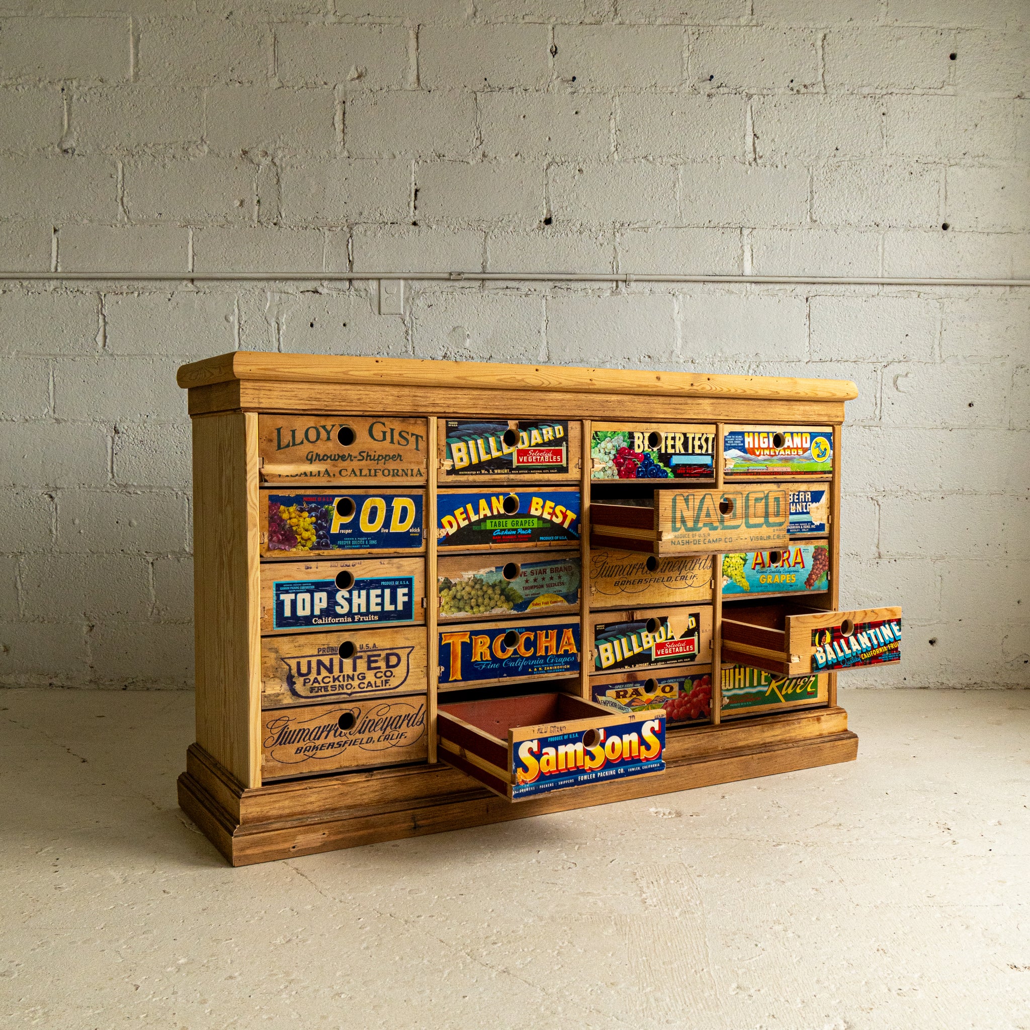 fruit crate apothecary cabinet 1 full view reclaimed wood
