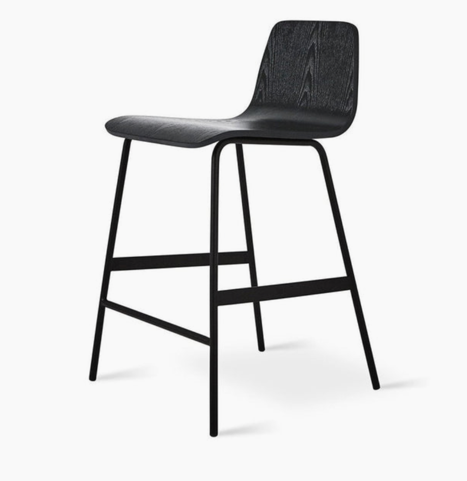 lecture counter stool black ash full view