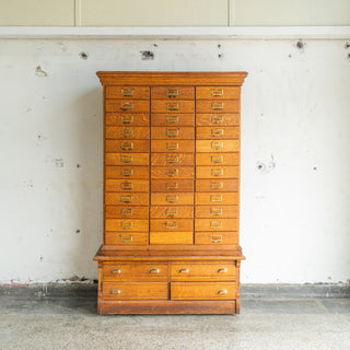 36 drawer Oak Card Catalog Cabinet