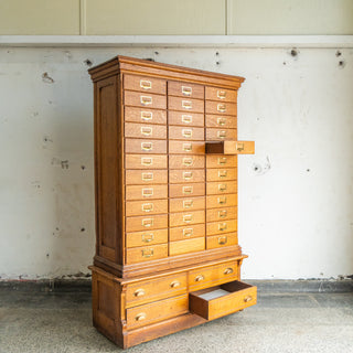 36 drawer Oak Card Catalog Cabinet