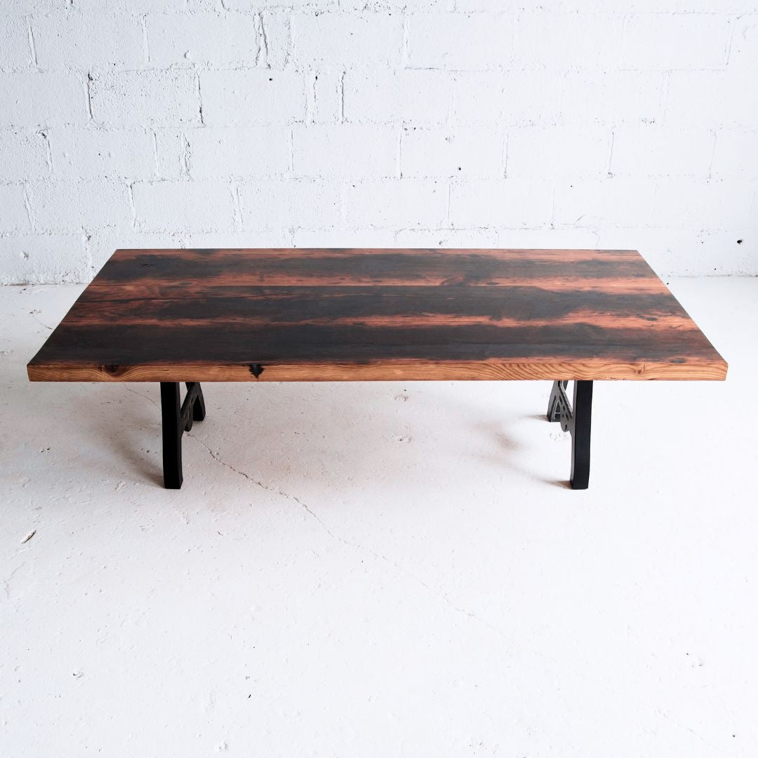 Ella coffee table front view reclaimed wood barnwood
