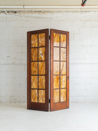 Amber Stained Glass Room Divider