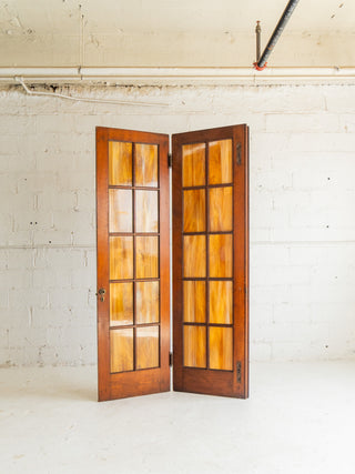 Amber Stained Glass Room Divider