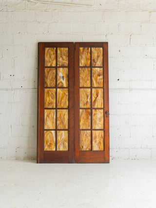 Amber Stained Glass Room Divider