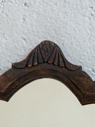 Antique Arch Walnut Mirror