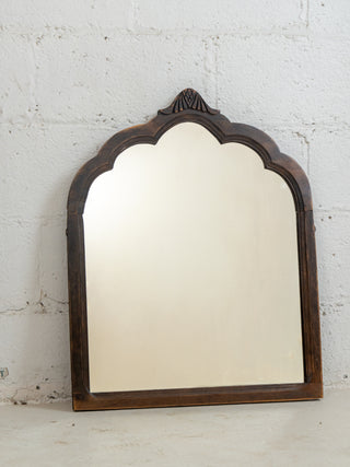 Antique Arch Walnut Mirror