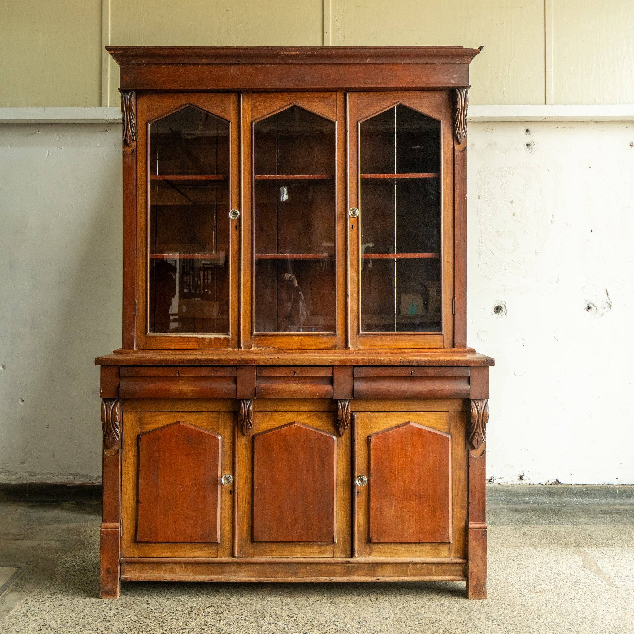 Antique Stepback Hutch