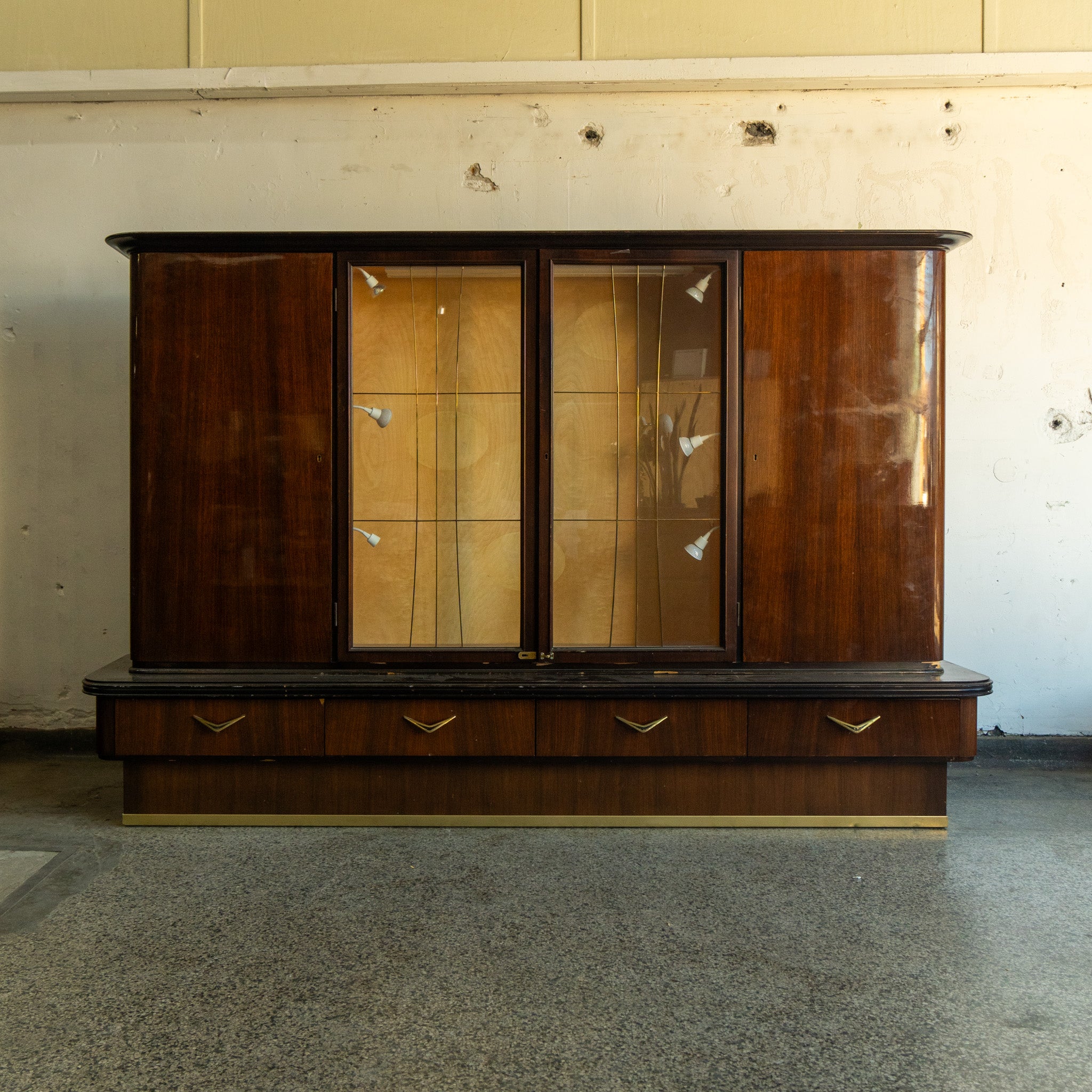 Antique Art Deco Wall Bar