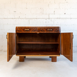 Art Deco Burl Walnut Bar