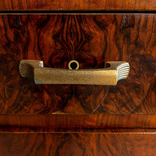 Art Deco Burl Walnut Bar