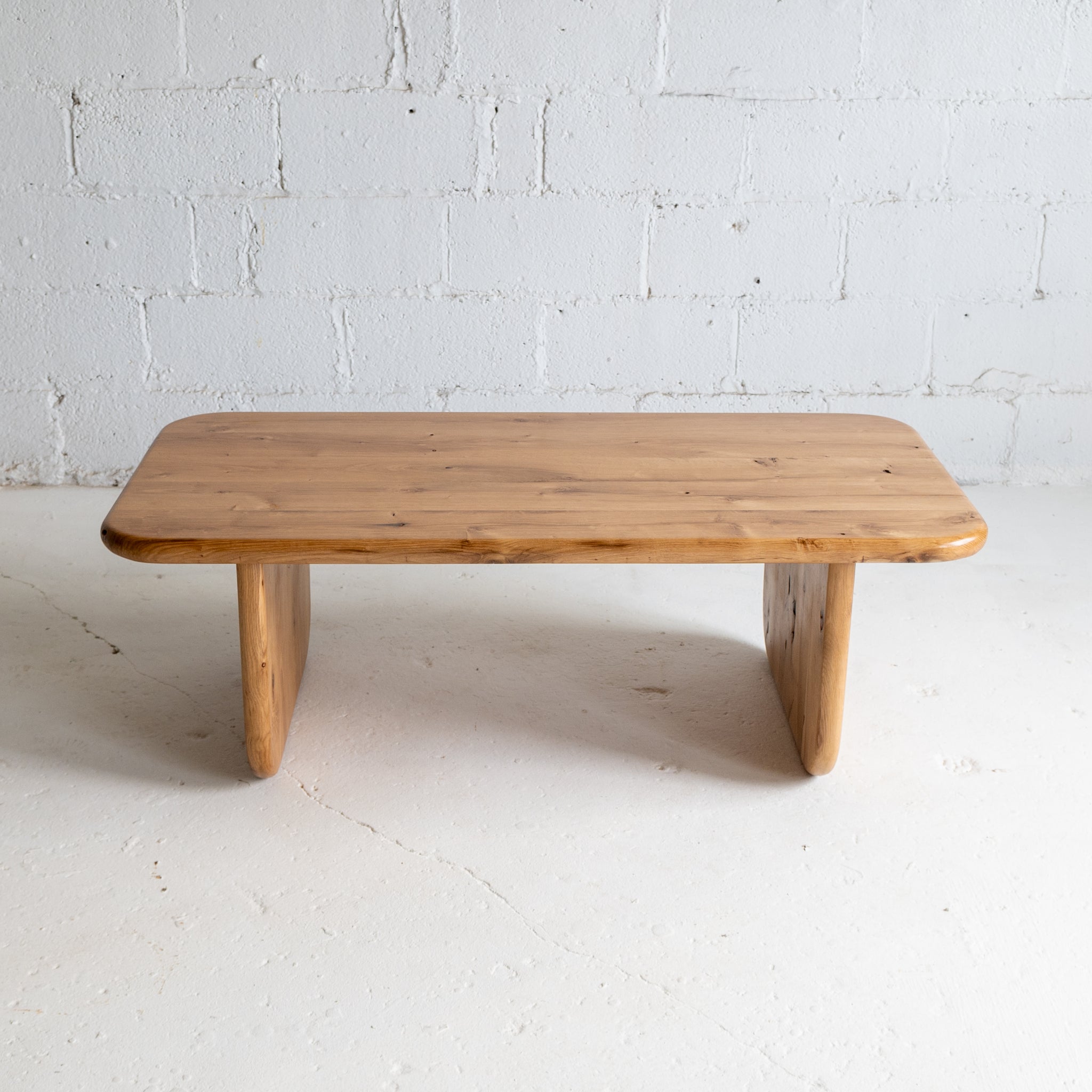 Art Deco Coffee Table front view reclaimed wood