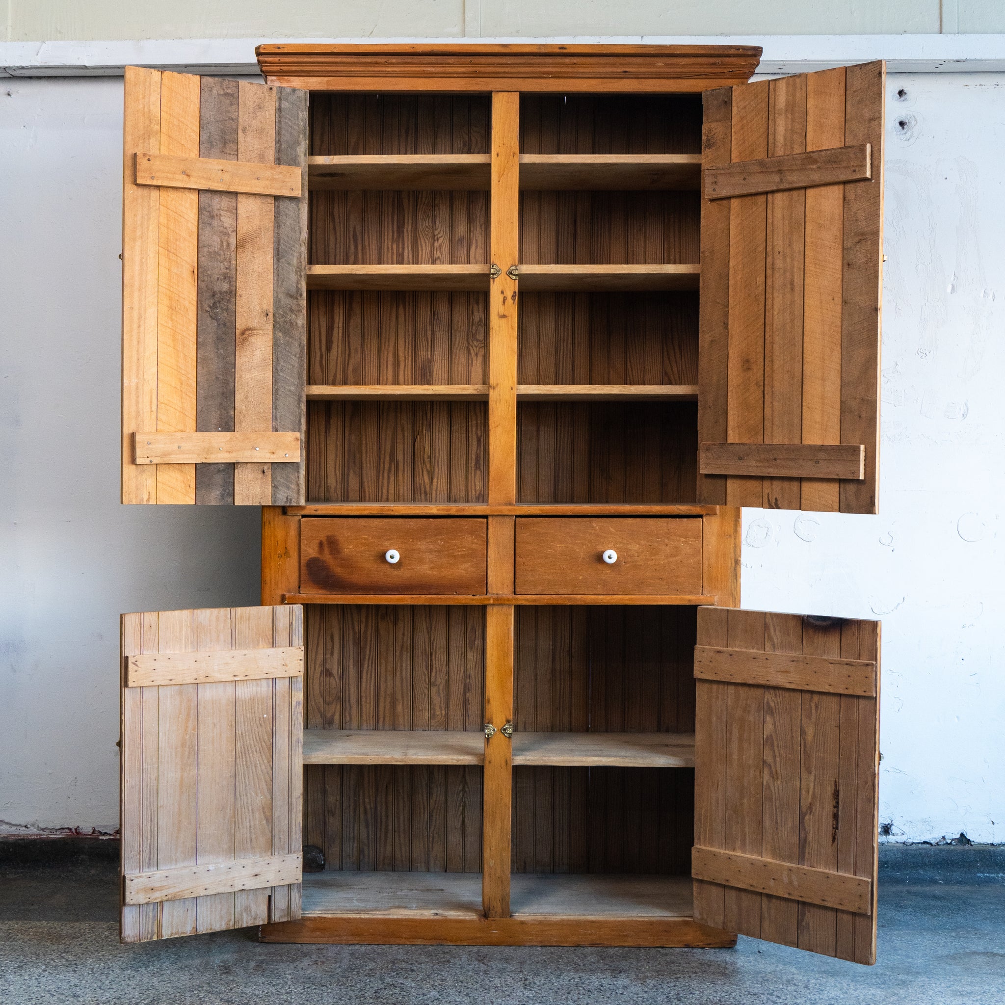 Beadboard Country Hutch