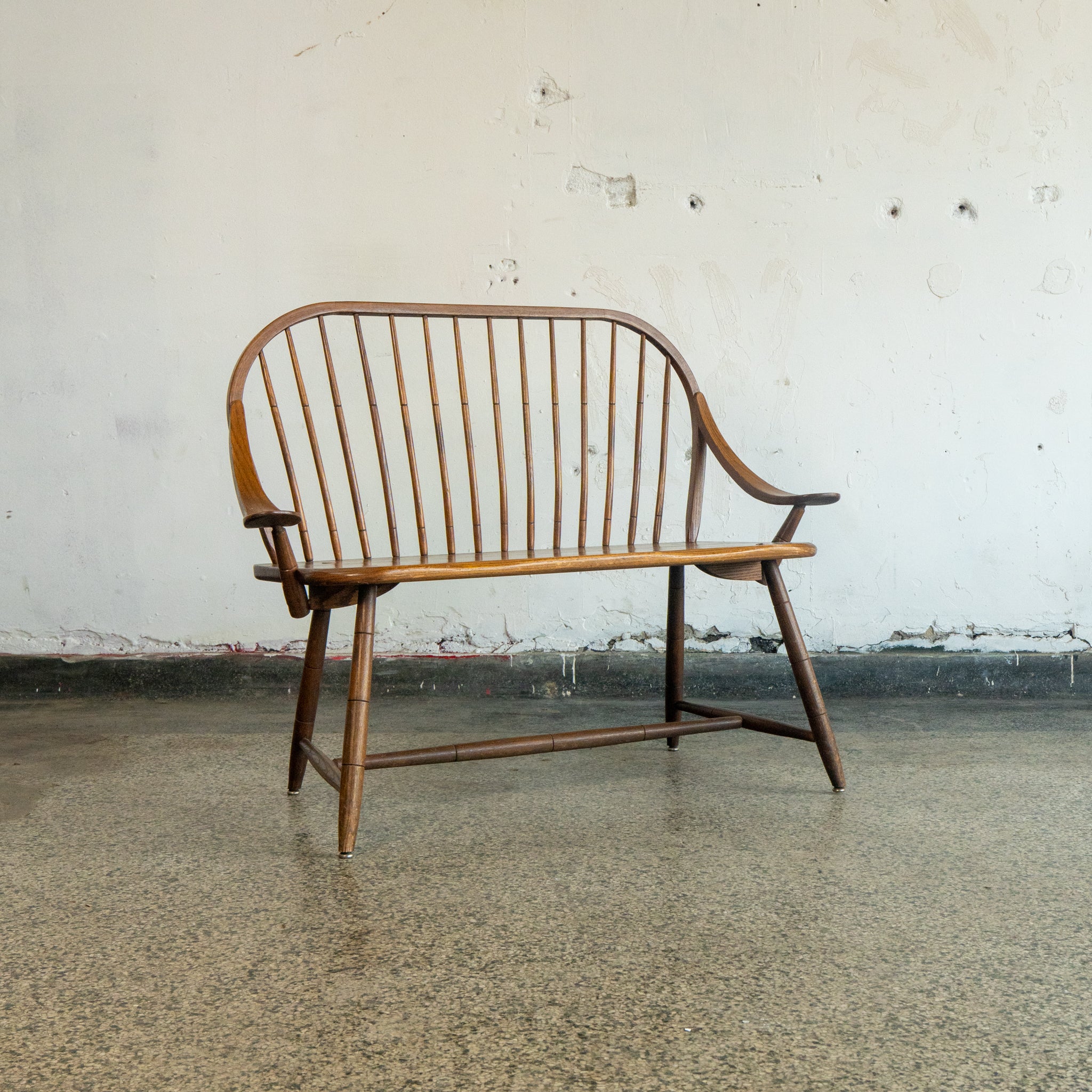 Windsor Style Oak Bench