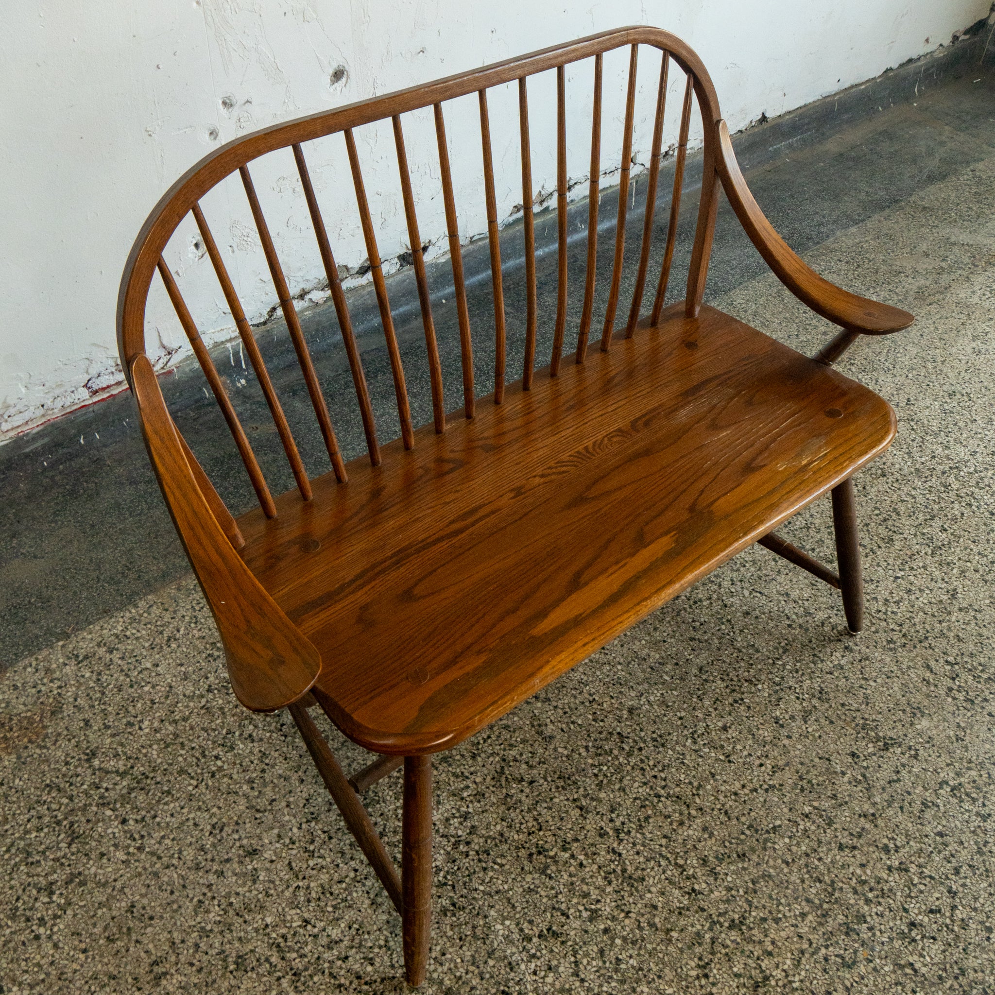 Windsor Style Oak Bench