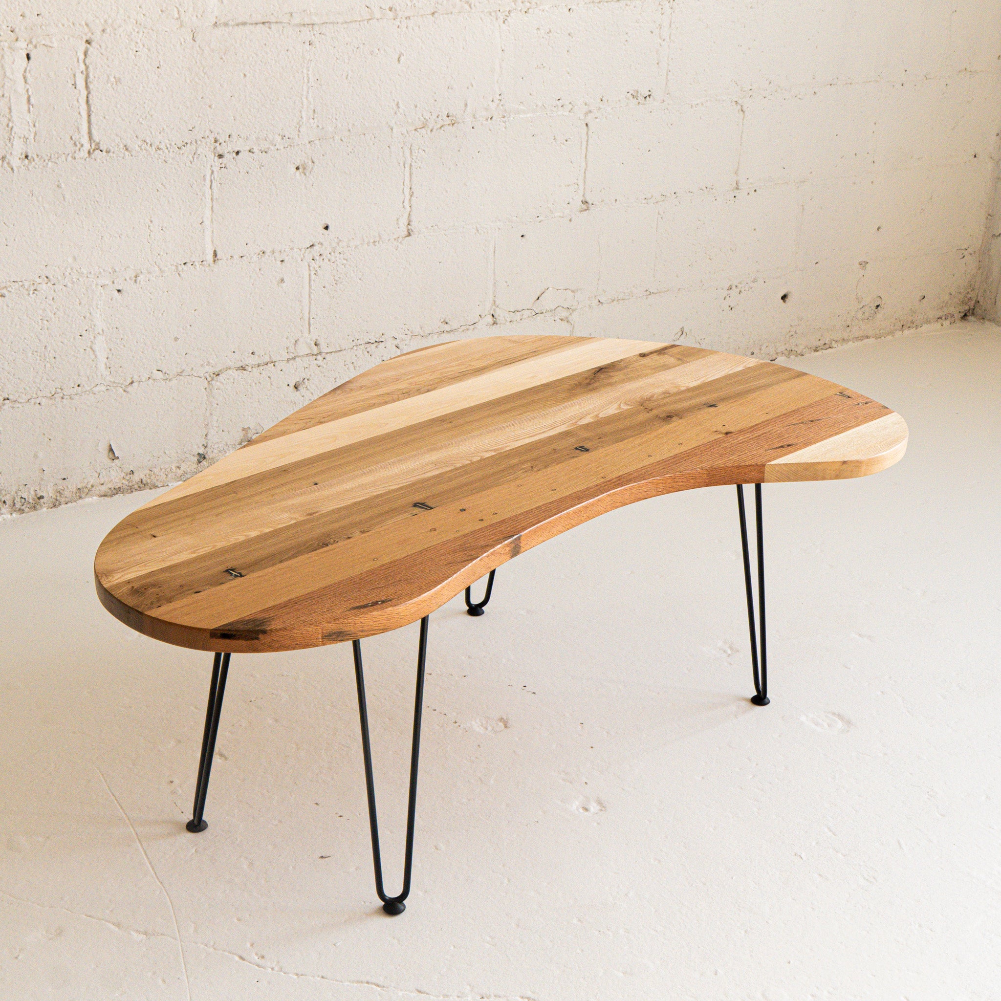 boomerang coffee table hairpin legs full view