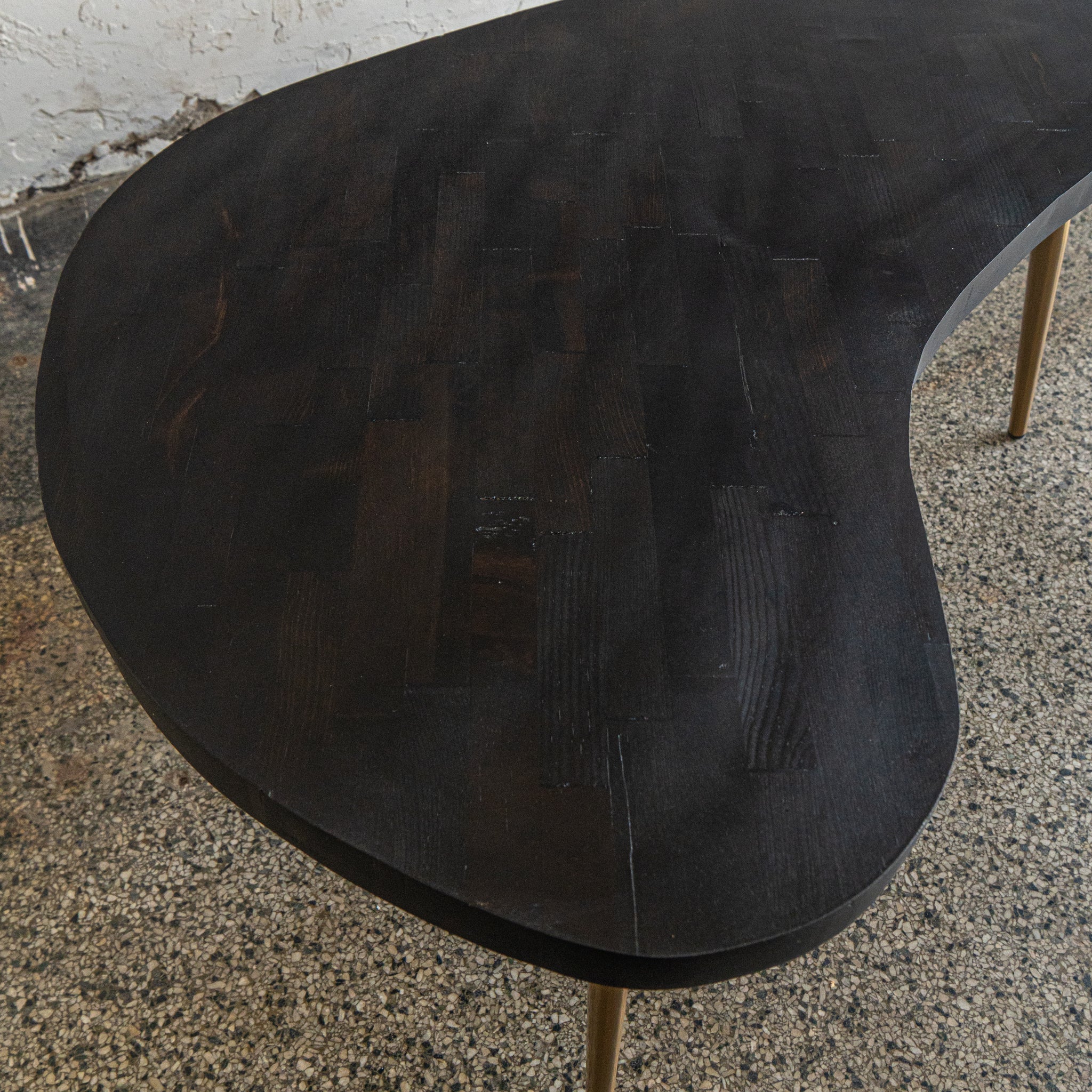 Black Stained Boomerang Coffee Table