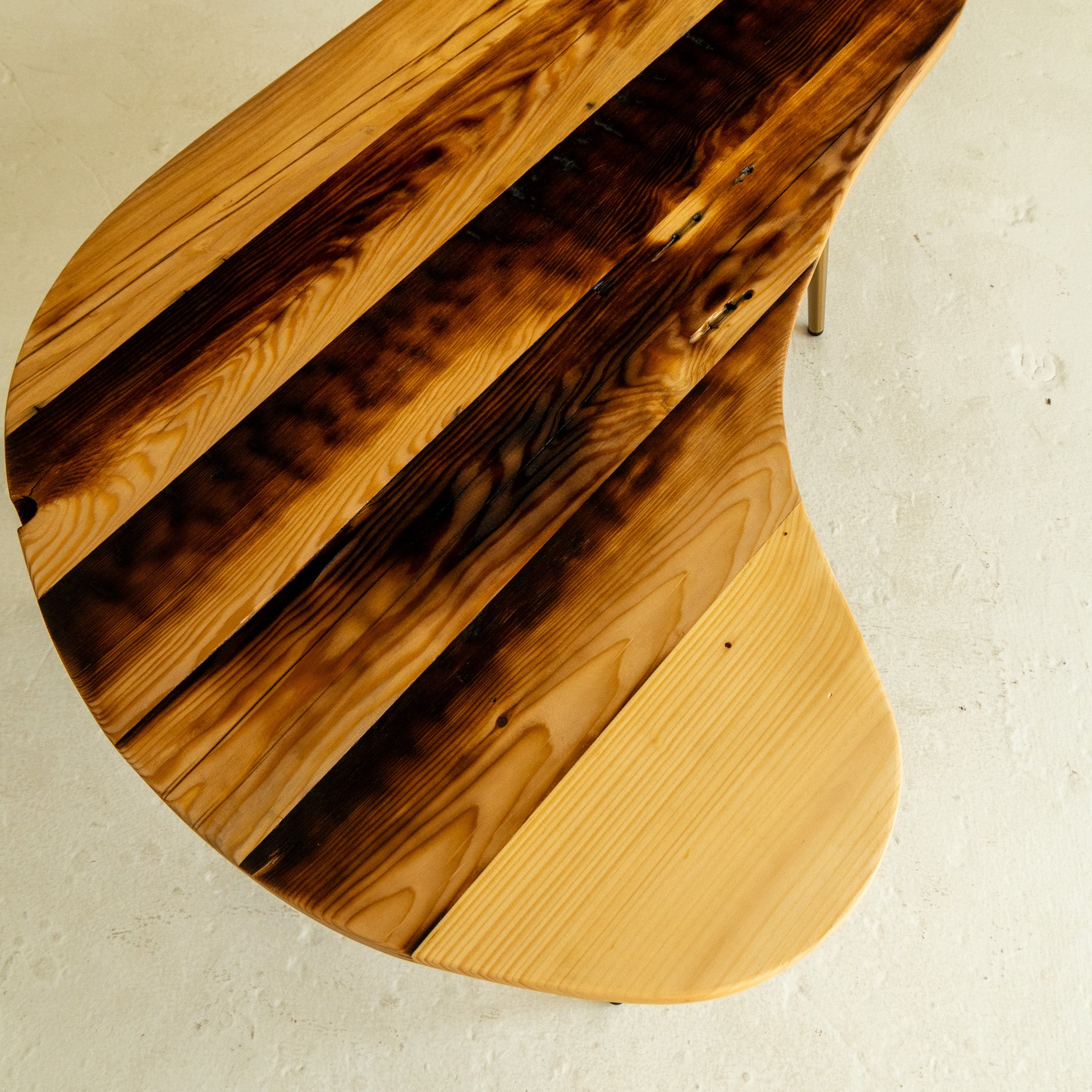 Shou Sugi Ban Boomerang Coffee Table