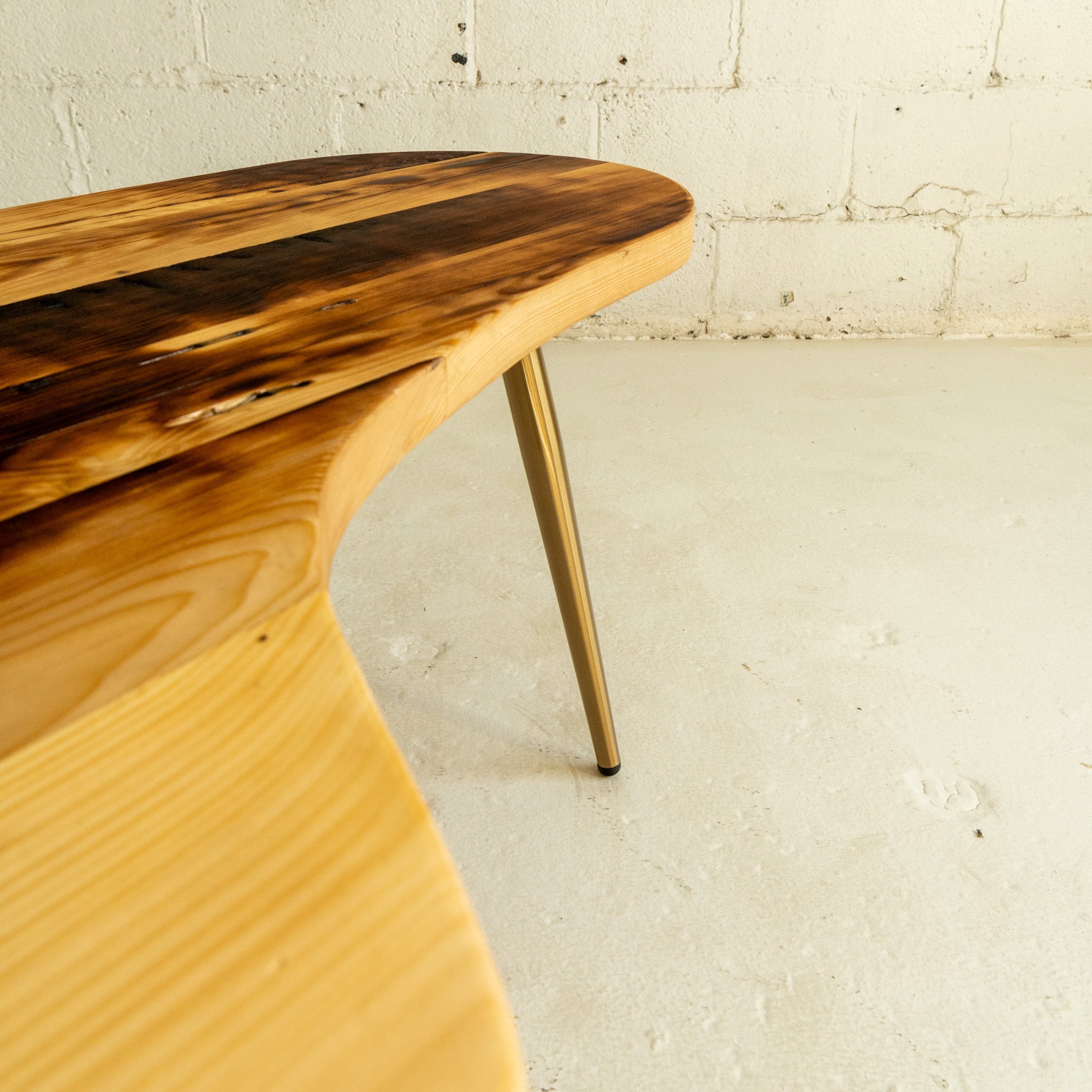 Shou Sugi Ban Boomerang Coffee Table