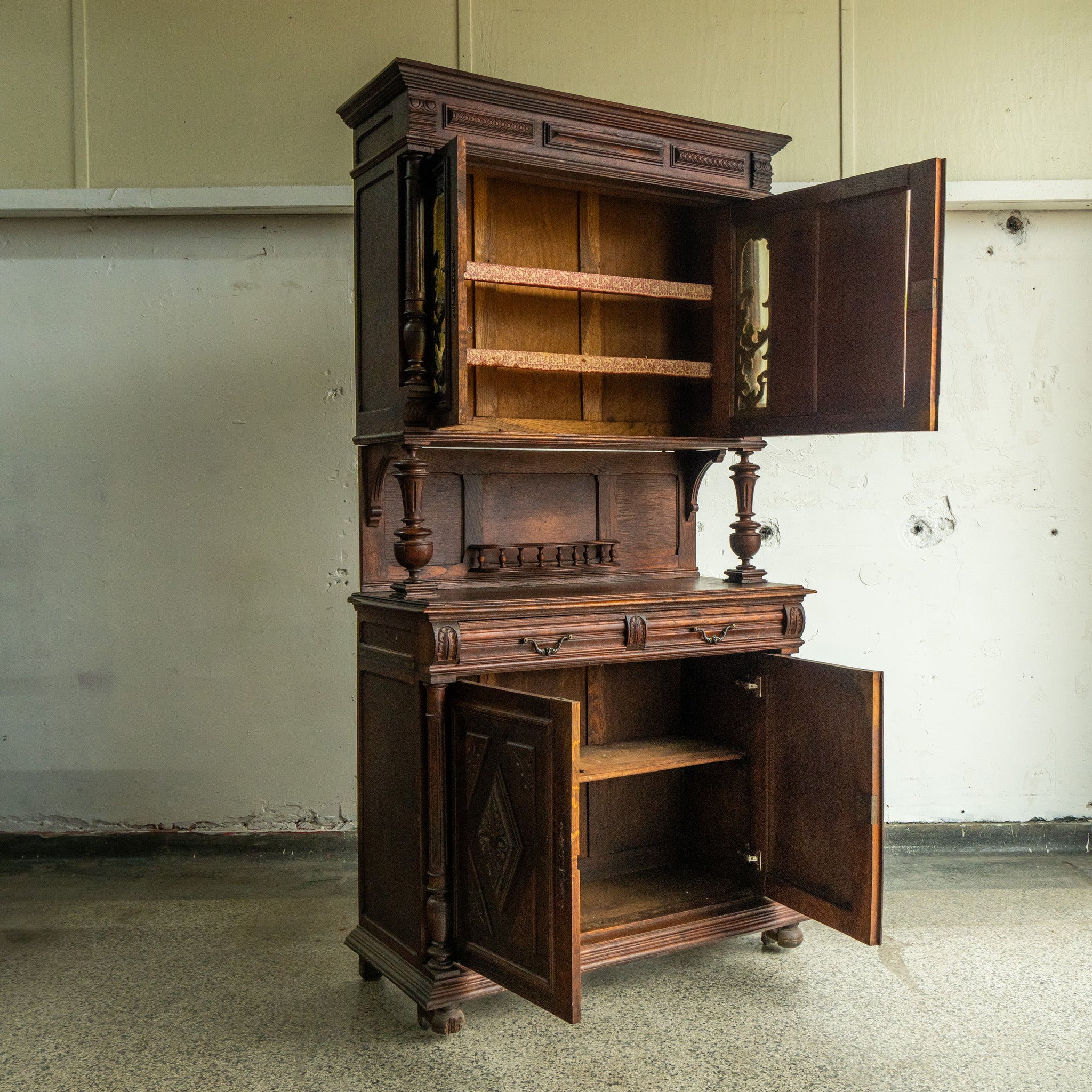 Antique Ornate Hutch