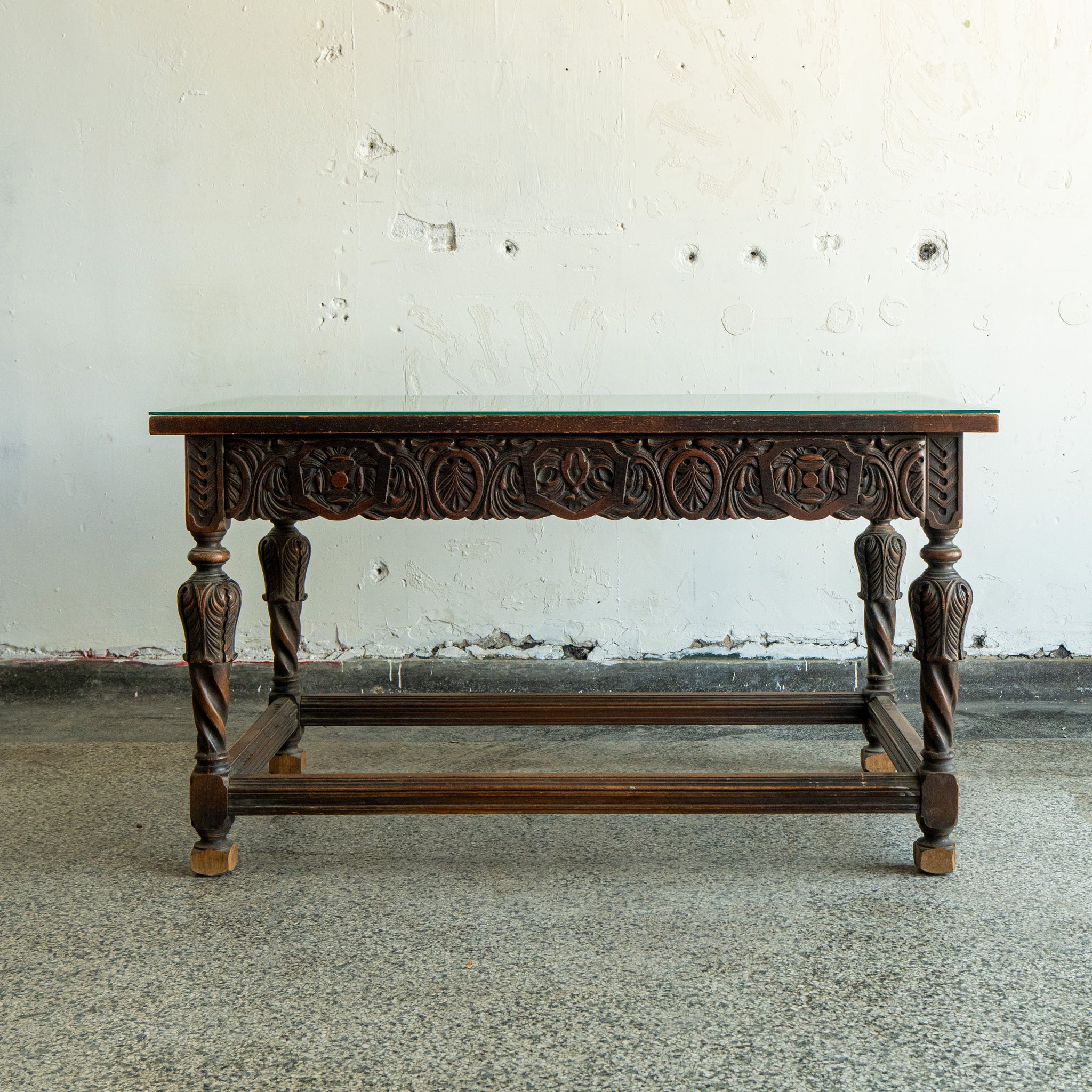 Antique Oak Library Table