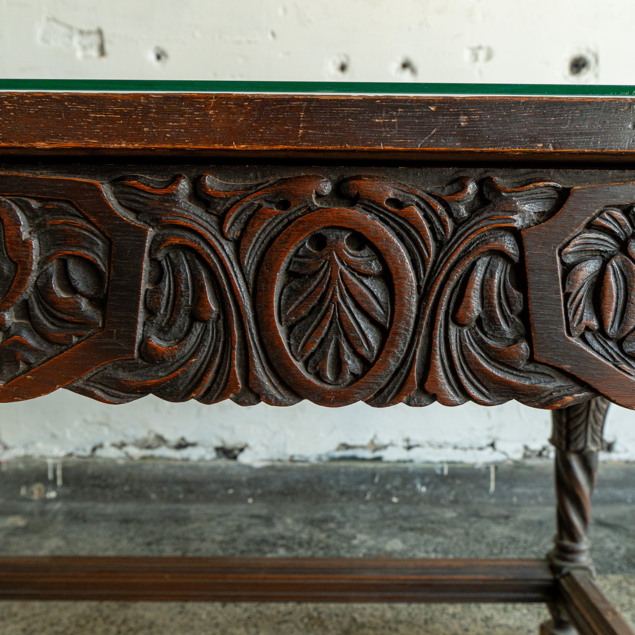 Antique Oak Library Table