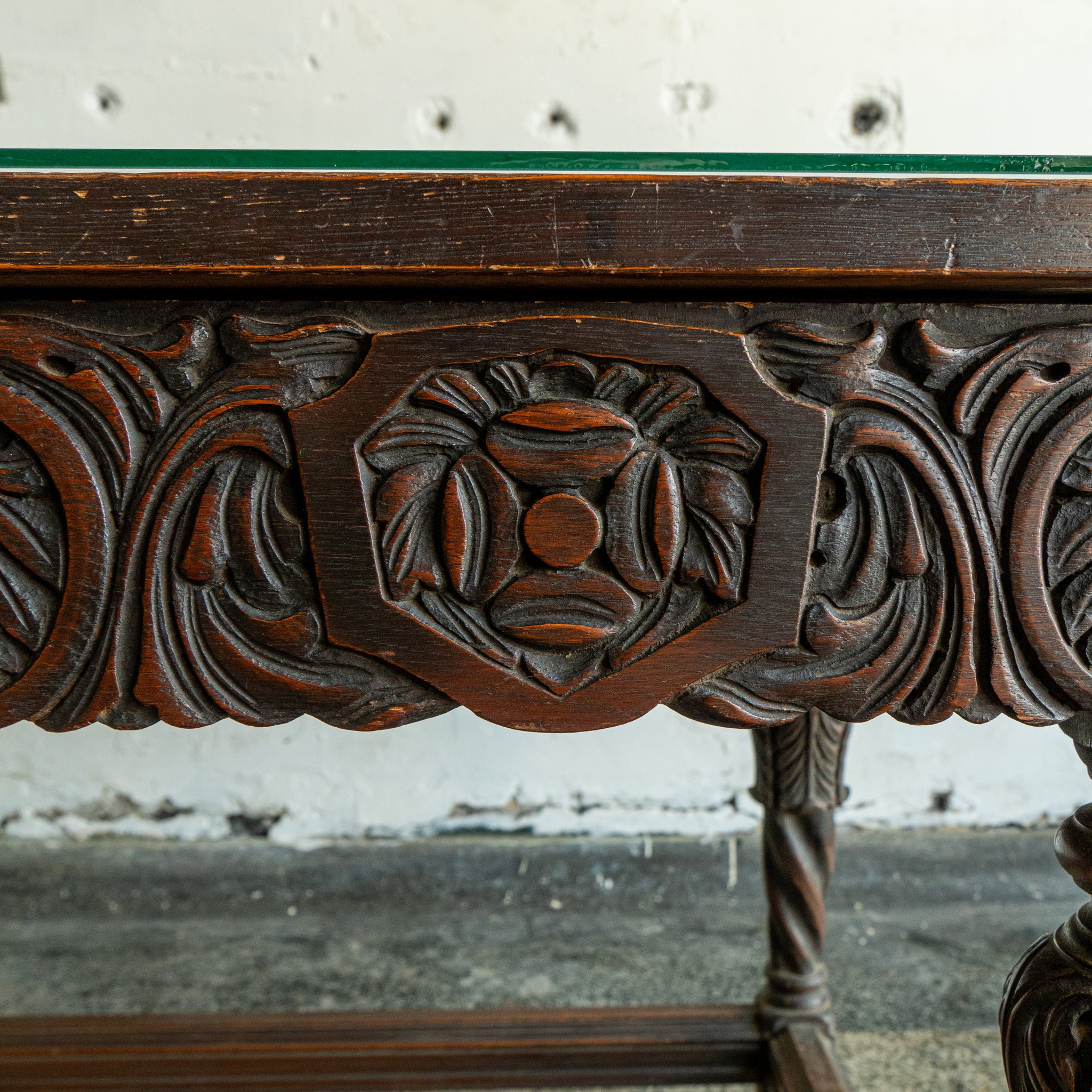 Antique Oak Library Table