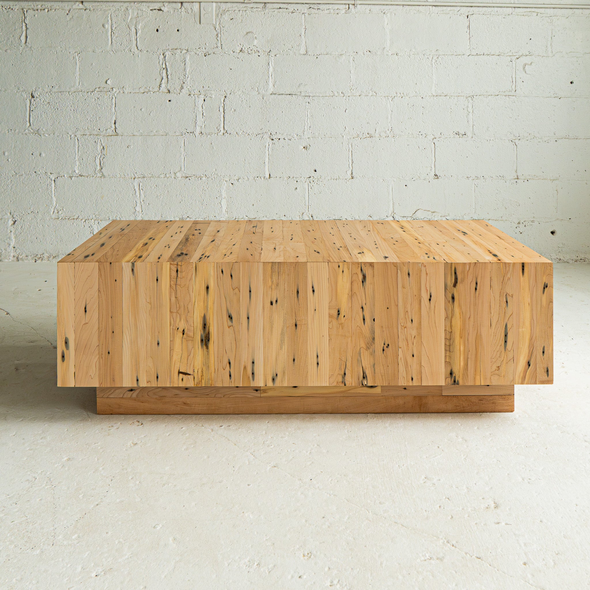 Modern Block Coffee Table No. 1 | Reclaimed Wood