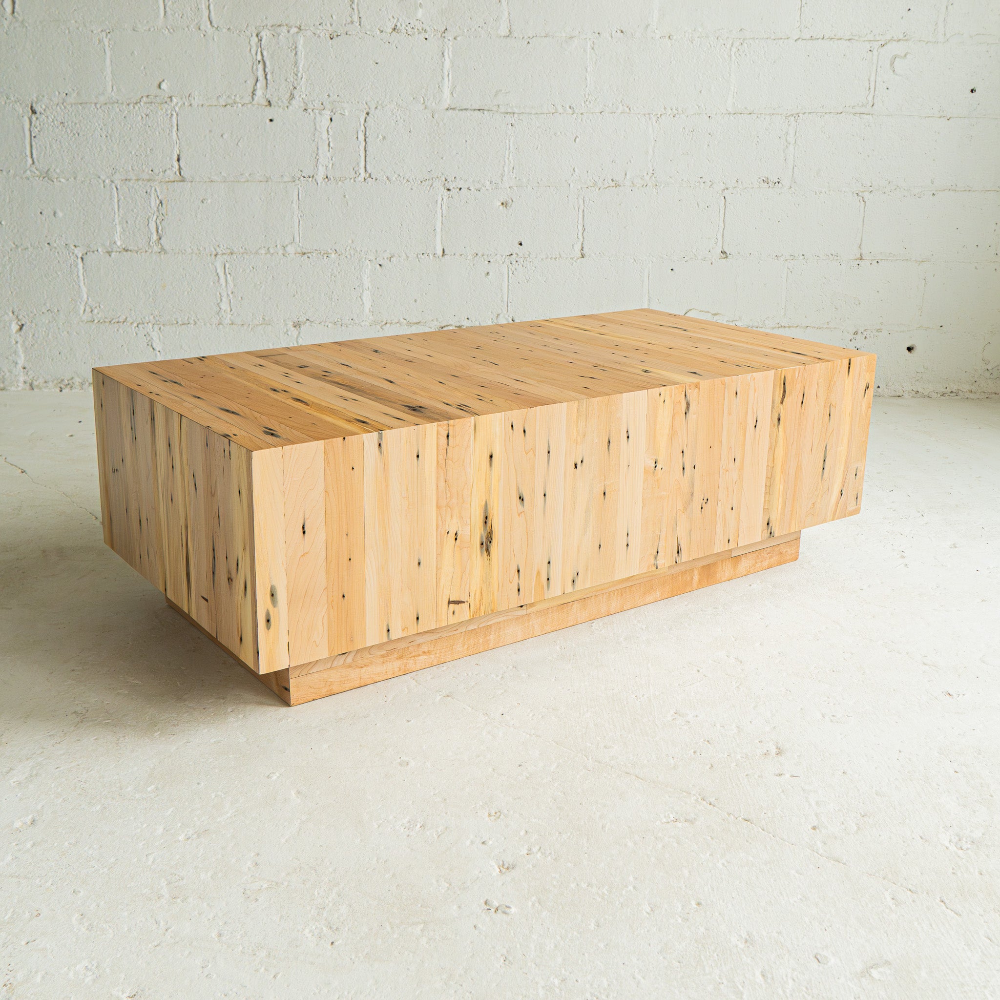 Modern Block Coffee Table No. 1 | Reclaimed Wood
