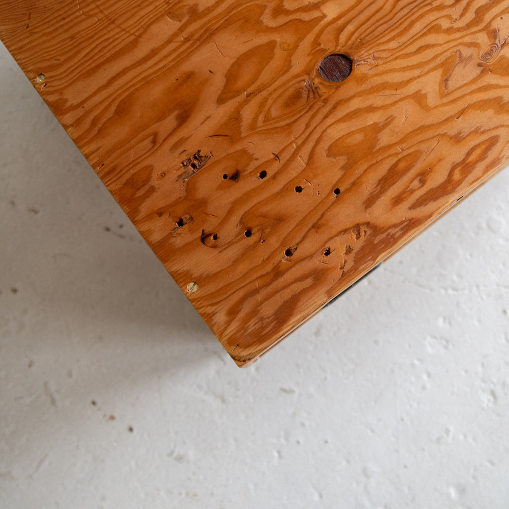 industrial 3 drawer coffee table top view reclaimed wood