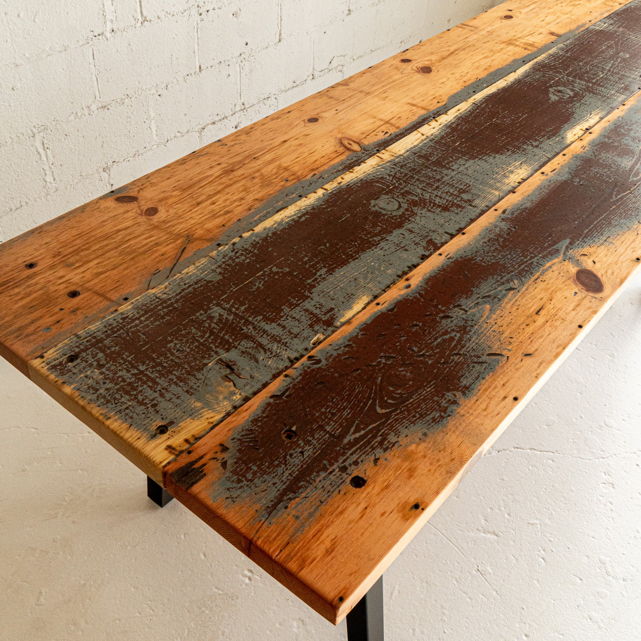 Distressed Hardwood Dining Table