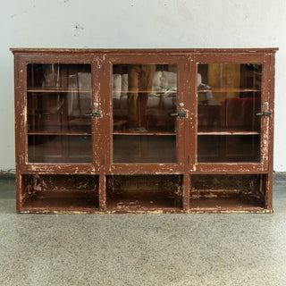 Distress Red Bookcase