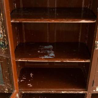 Distress Red Bookcase