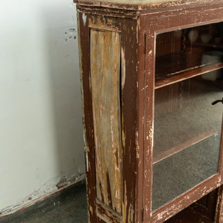 Distress Red Bookcase