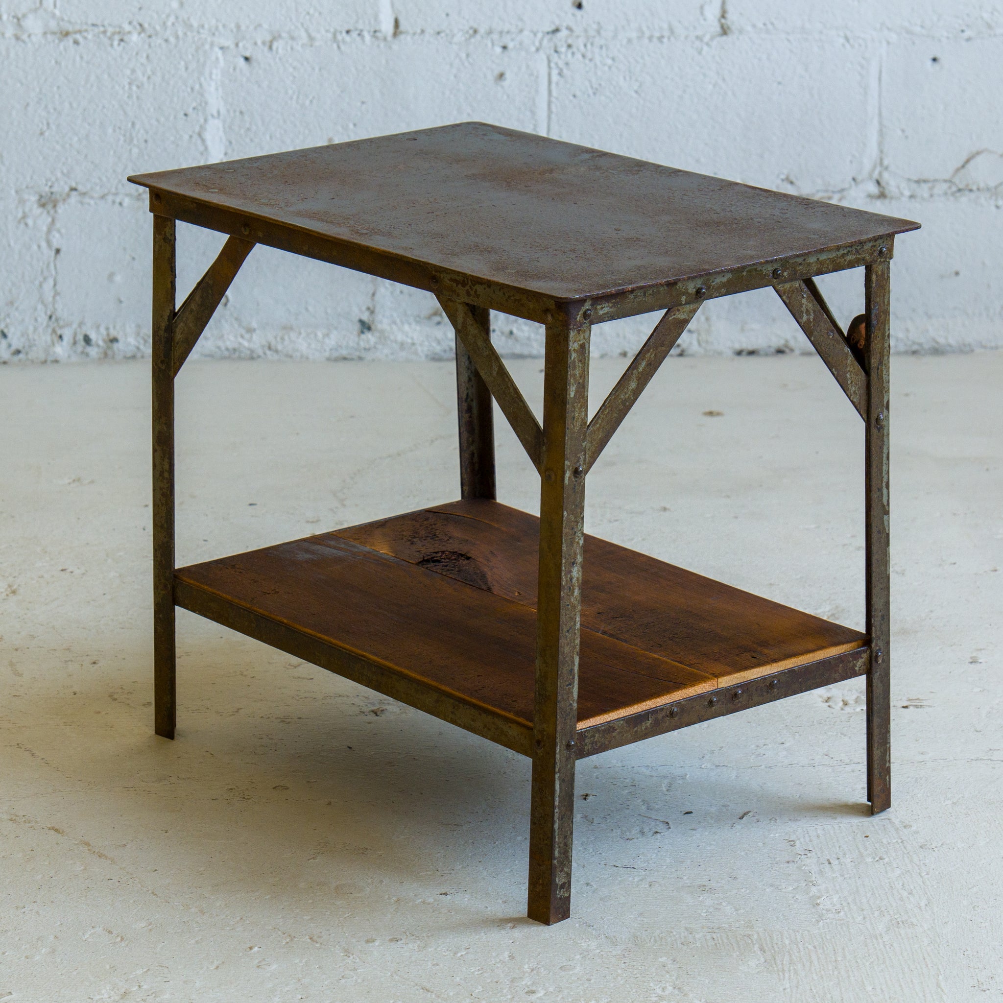 Industrial Cast Iron End Table No. 2