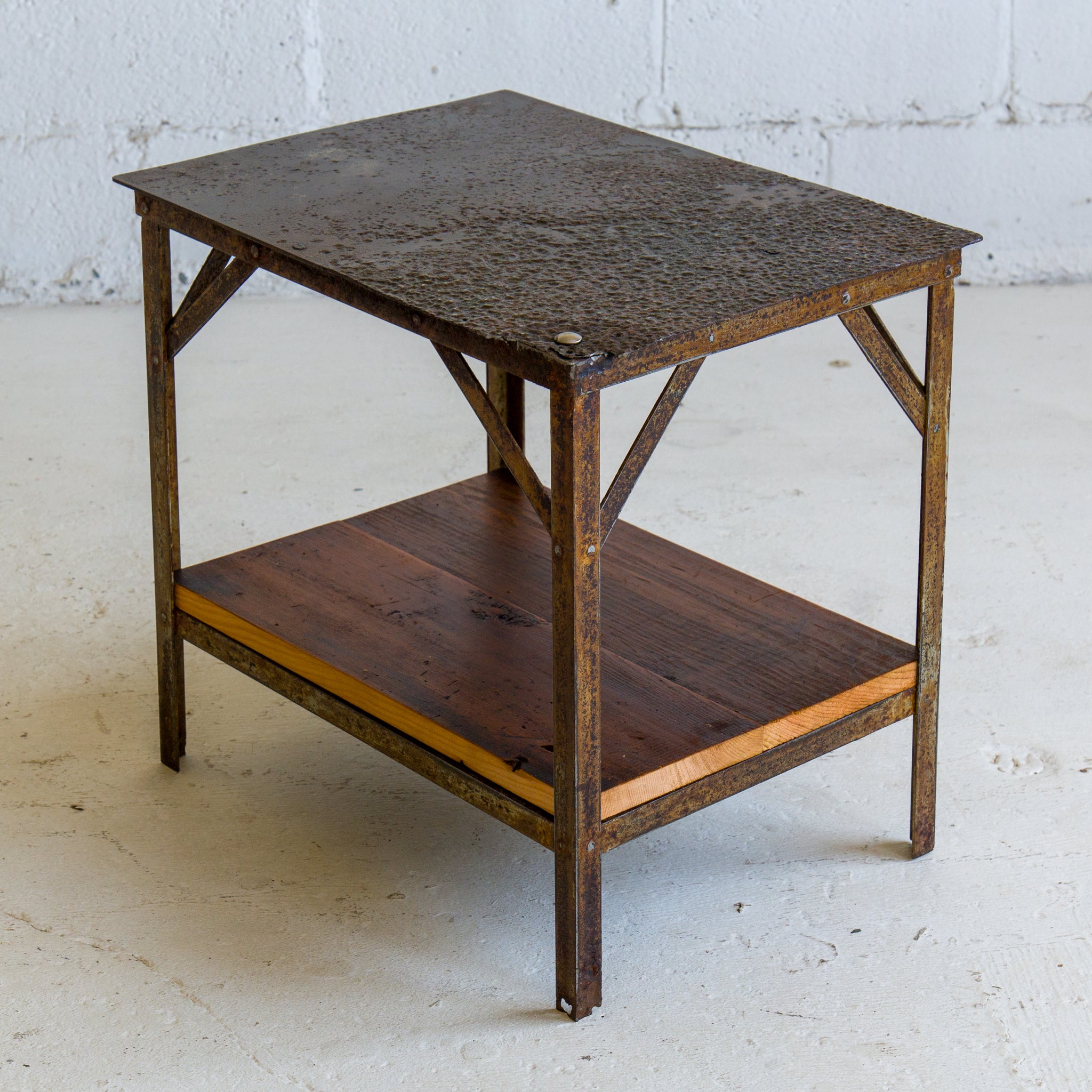 Industrial Cast Iron End Table No. 3