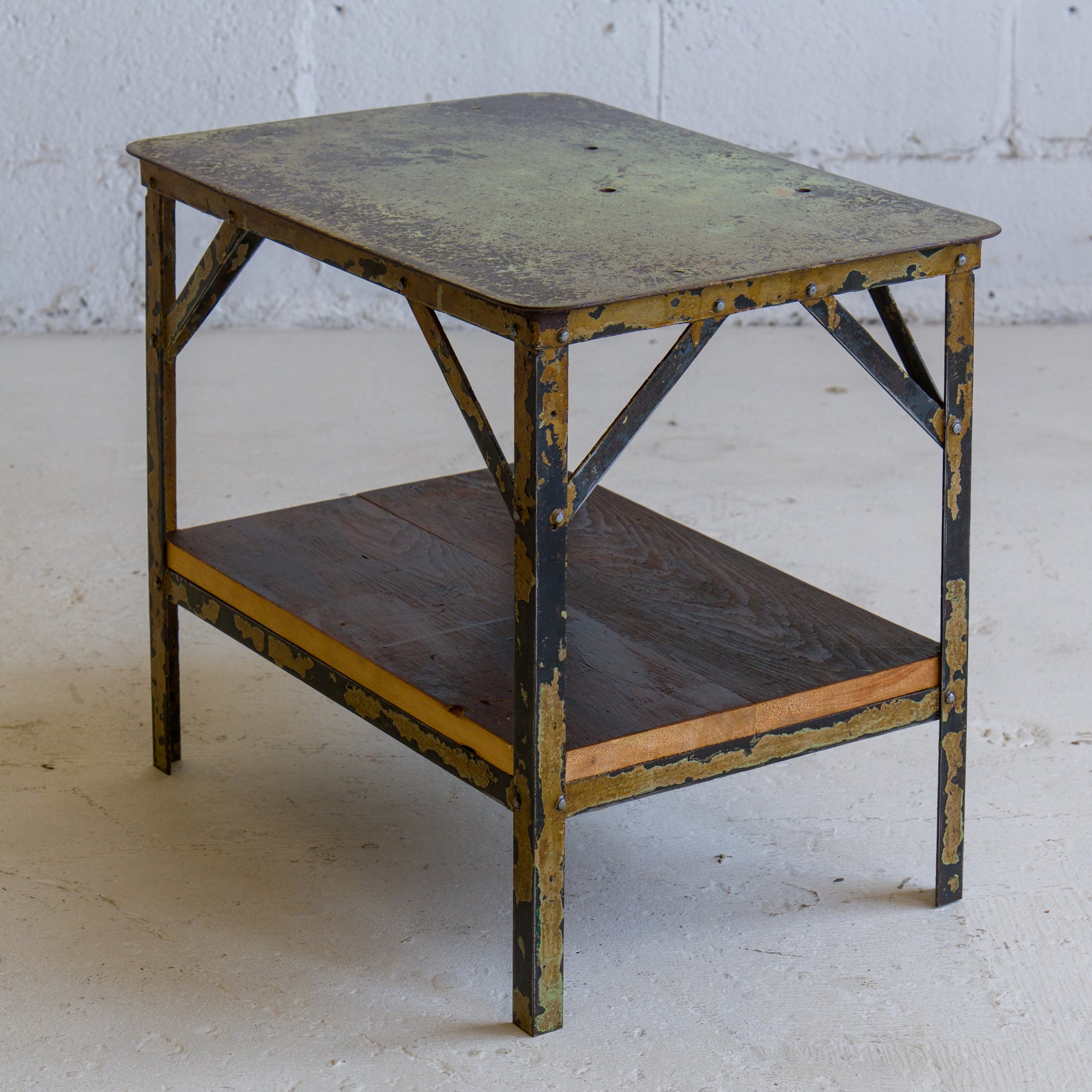 Industrial Cast Iron End Table No. 4