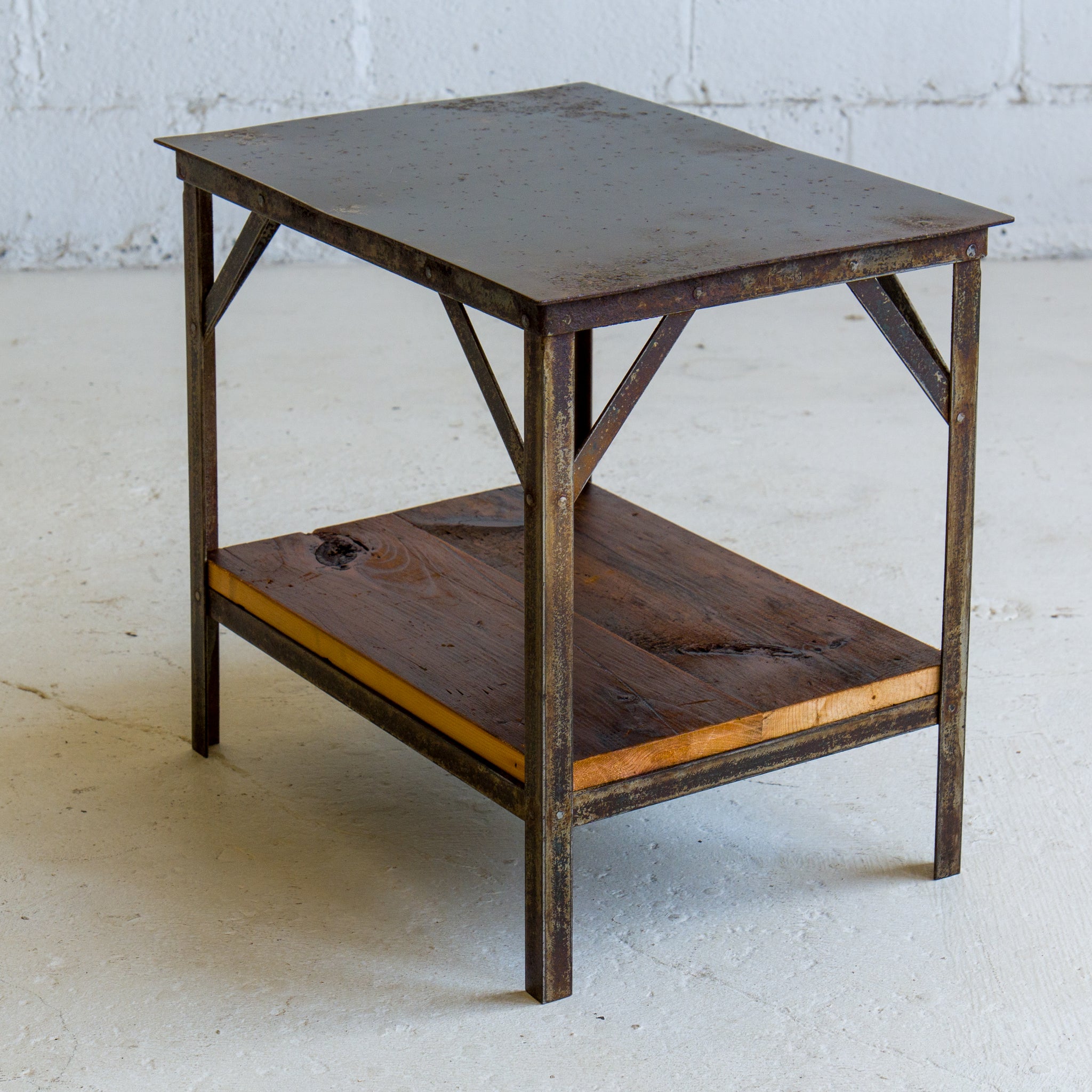 Industrial Cast Iron End Table No. 5
