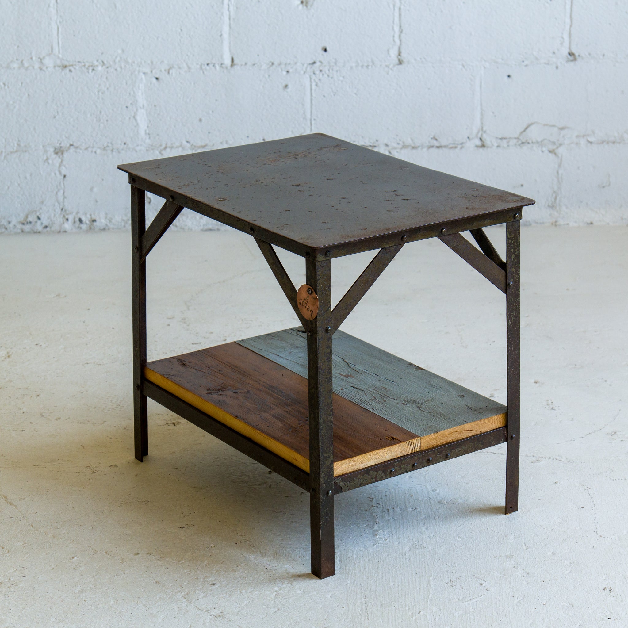 Industrial Cast Iron End Table No. 7
