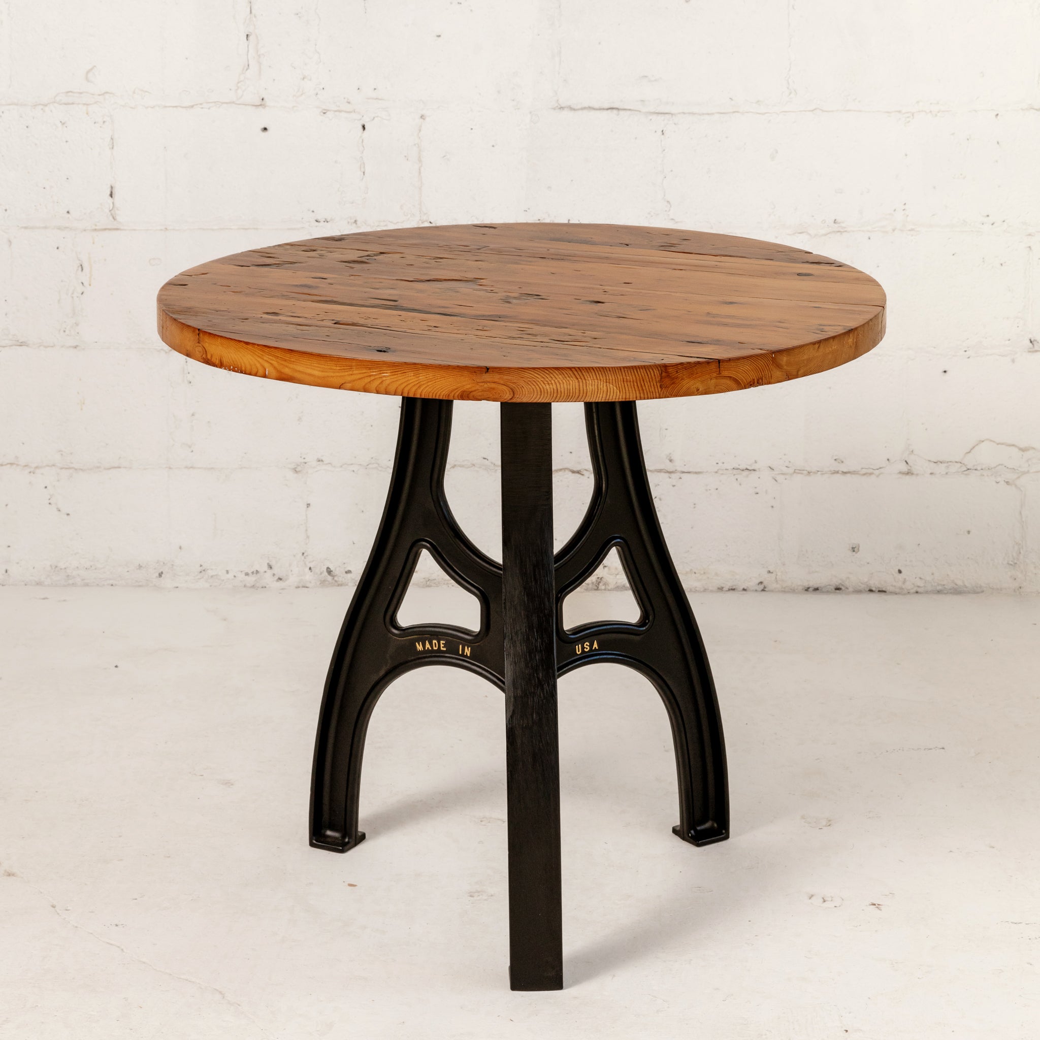 Round Ella Dining Table from view reclaimed wood