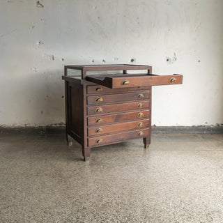 English Print Display Cabinet