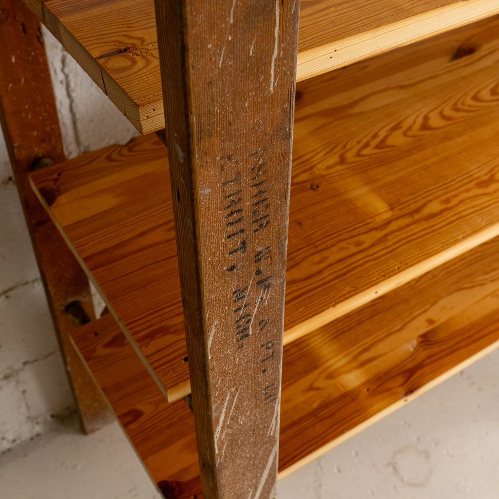 ladder bookcase 1 detail  view reclaimed wood