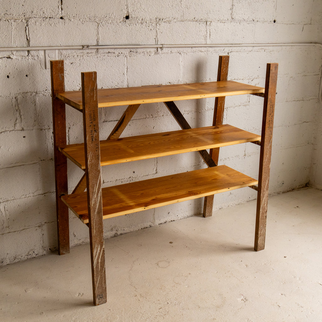 ladder bookcase 1 full view reclaimed wood