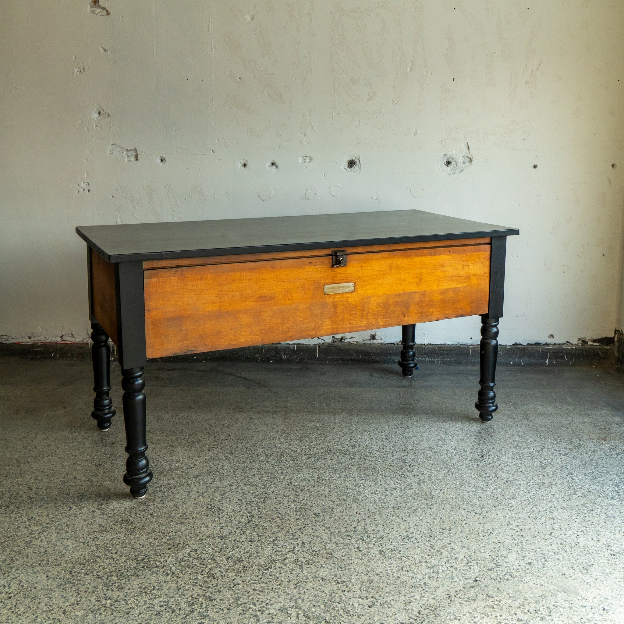 antique mercantile table full view 