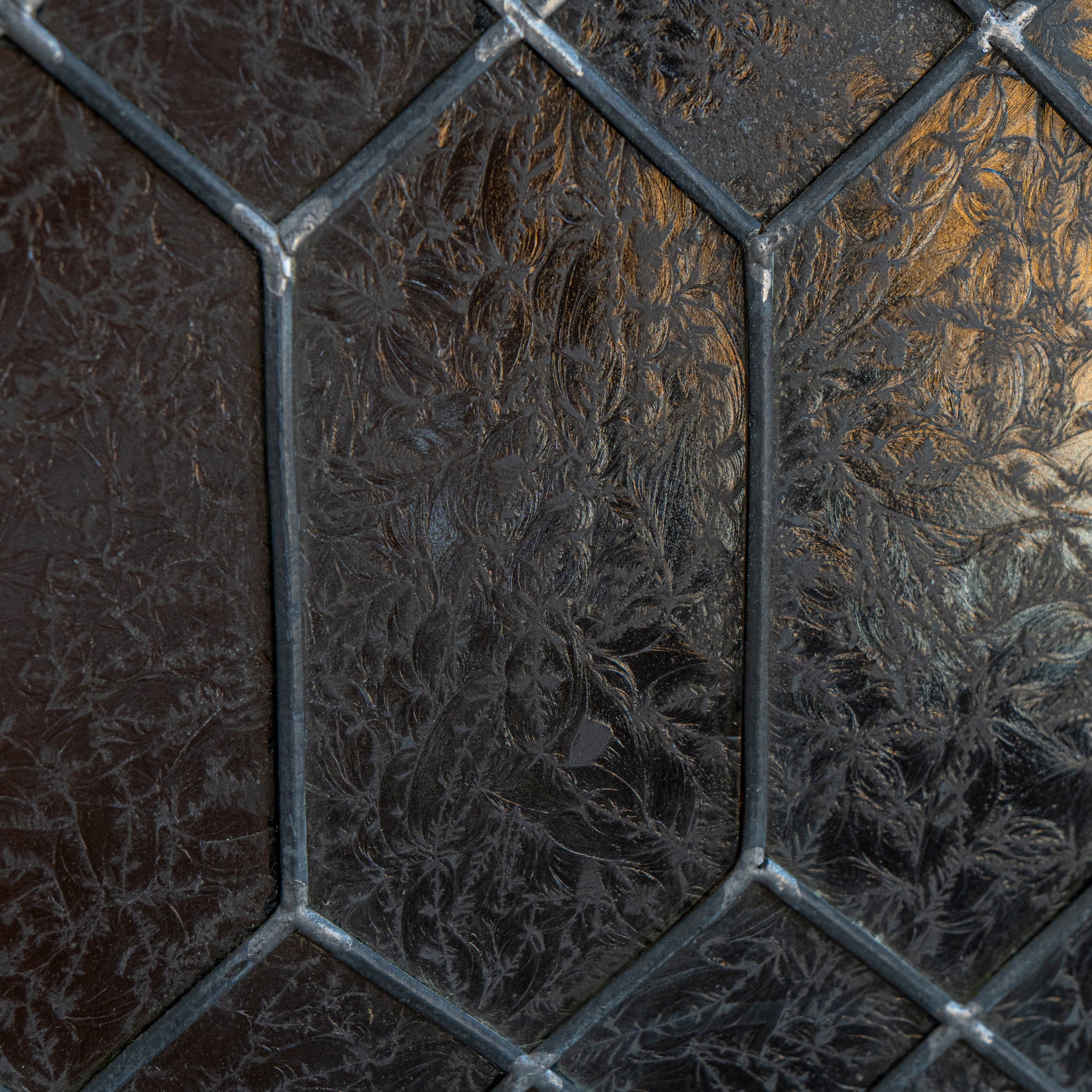 Frosted Leaded Glass Cabinet