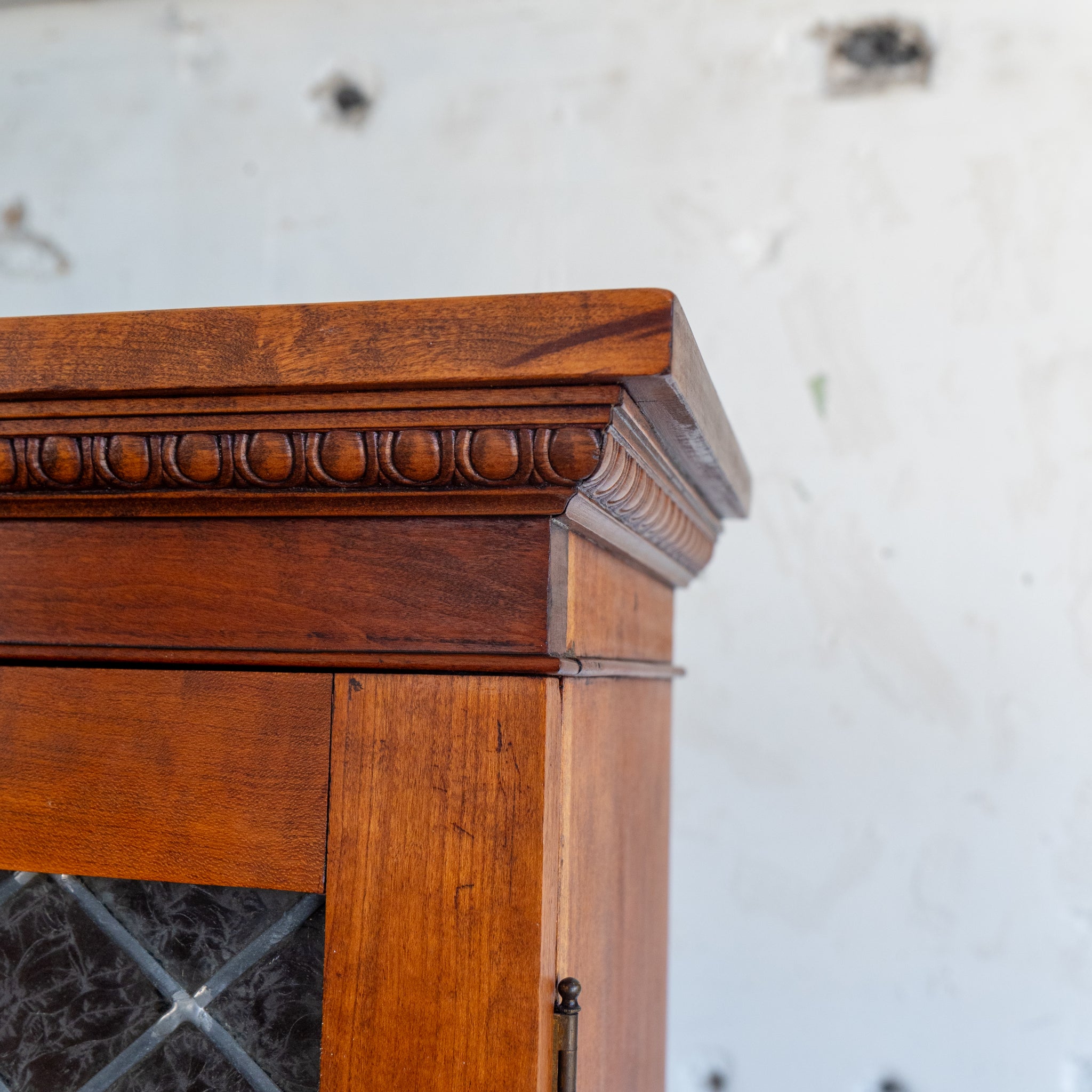 Frosted Leaded Glass Cabinet