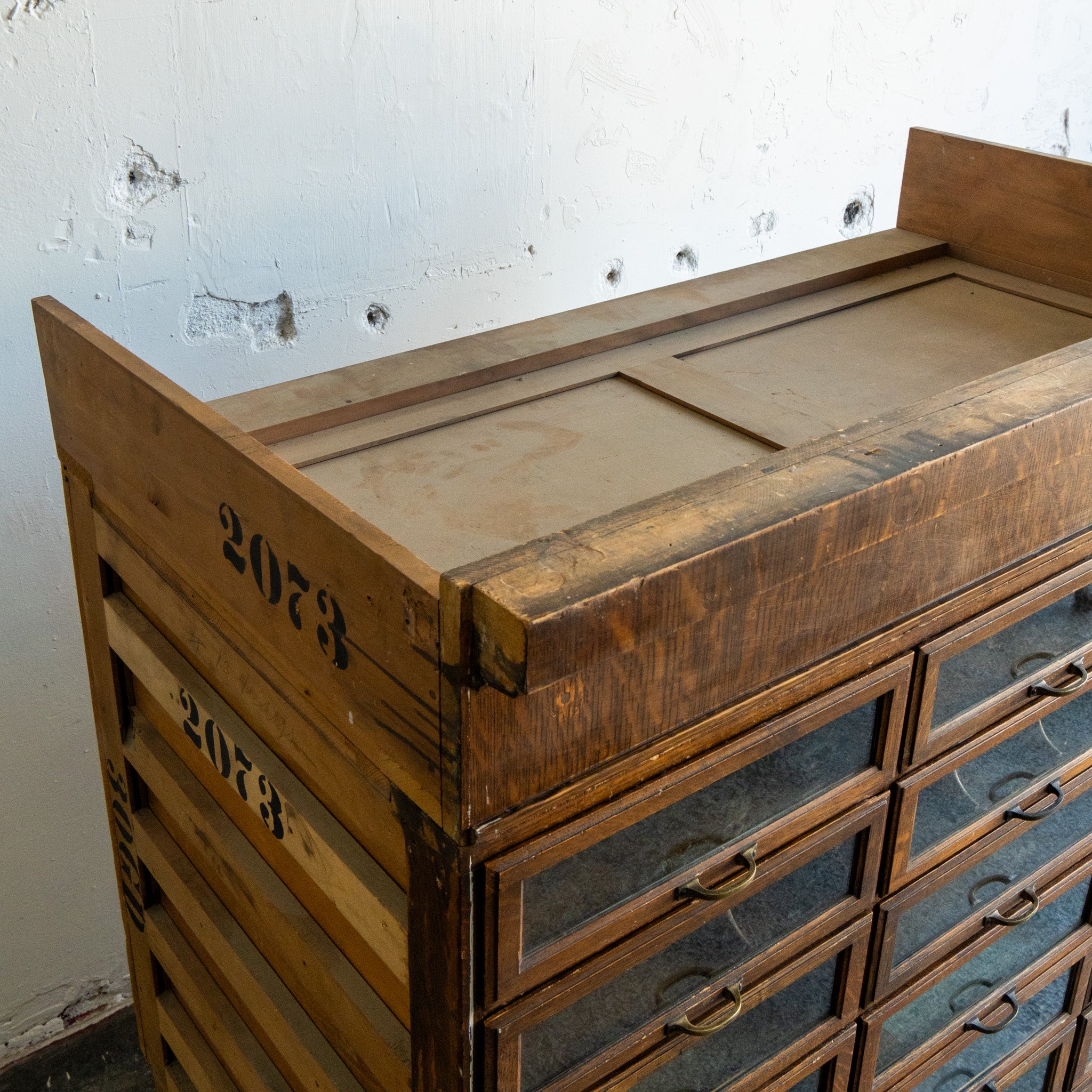 Oak Haberdasher's Cabinet