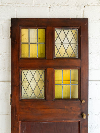 Chartreuse Stained Glass Door