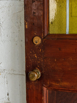 Chartreuse Stained Glass Door
