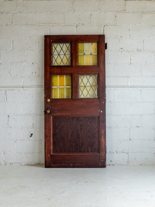Chartreuse Stained Glass Door