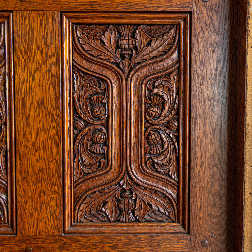 detail view vintage midcentury door 
